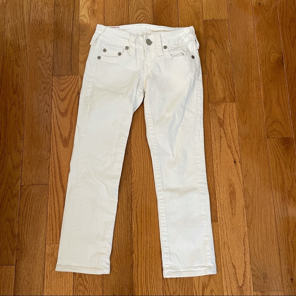 TRUE RELIGION- Lizzy - White Cropped Jeans